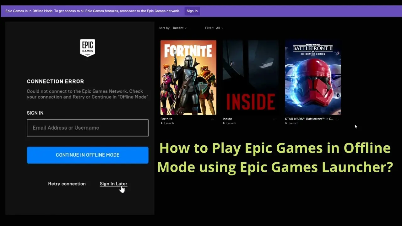 jugar offline epic games - Cómo ponerse offline en Epic Game