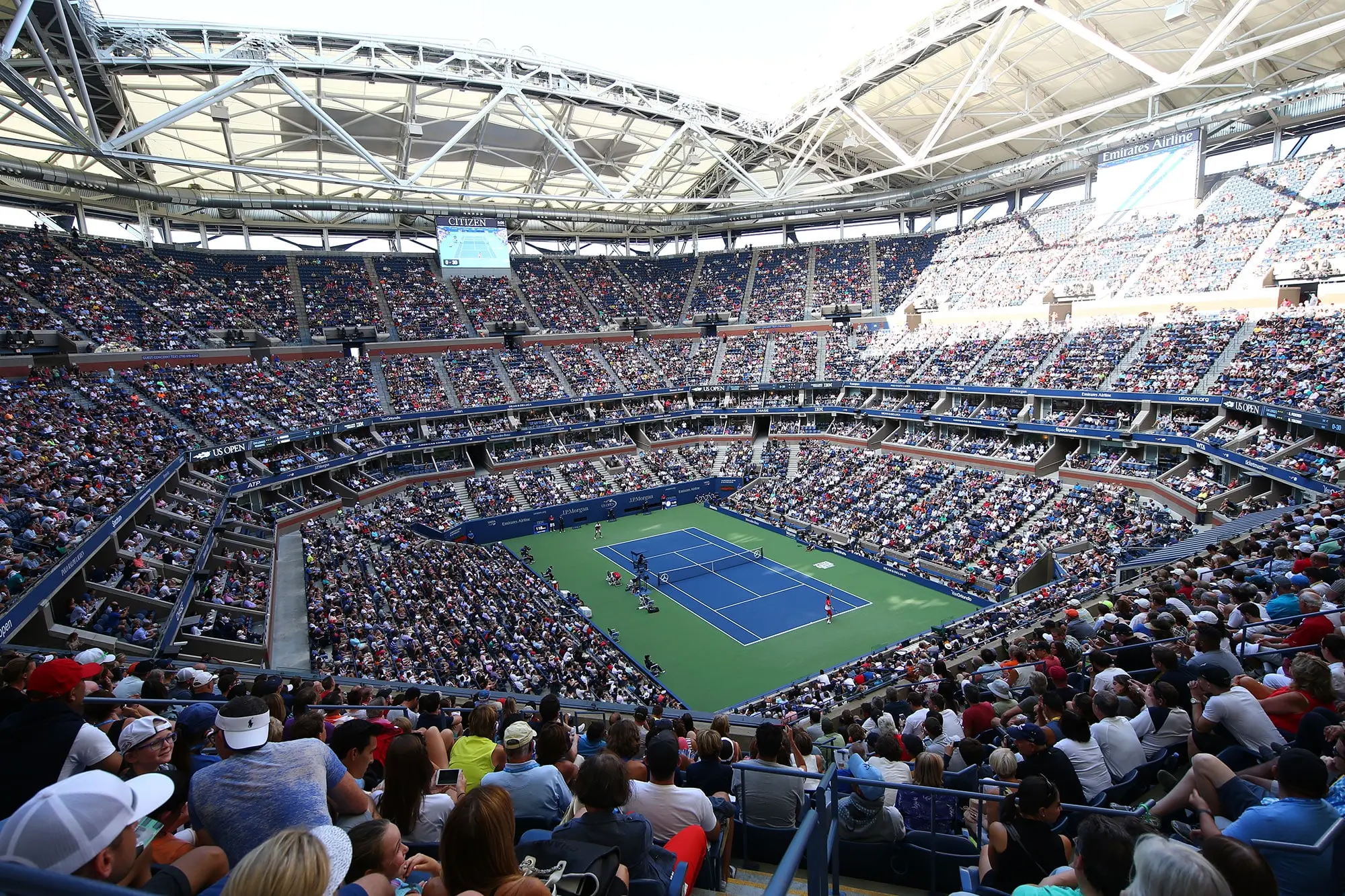 estadio donde se juega el us open - Cómo se llama la pista central del US Open