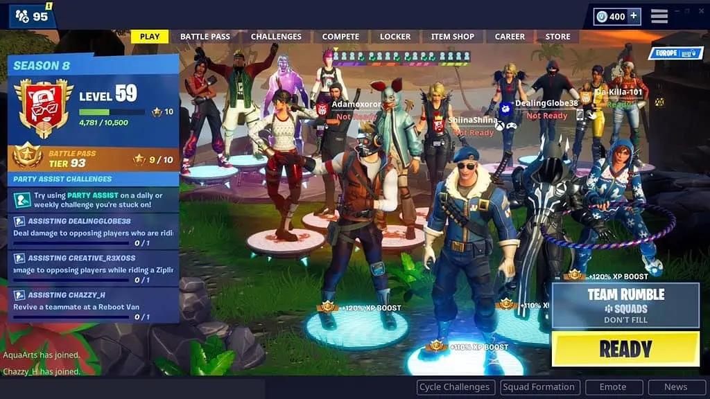 grupos para jugar fortnite - Cómo unirse a un grupo de Fortnite