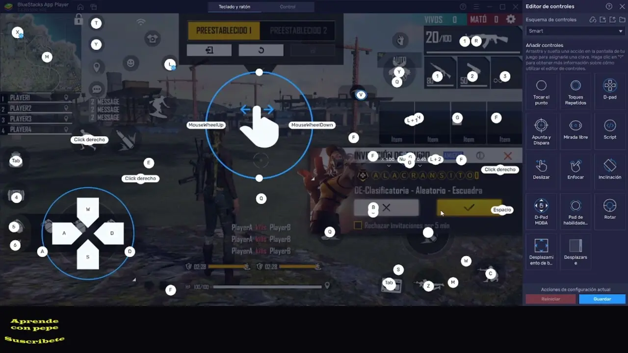 controles para jugar free fire en pc - Cómo usar el mouse en Free Fire BlueStacks