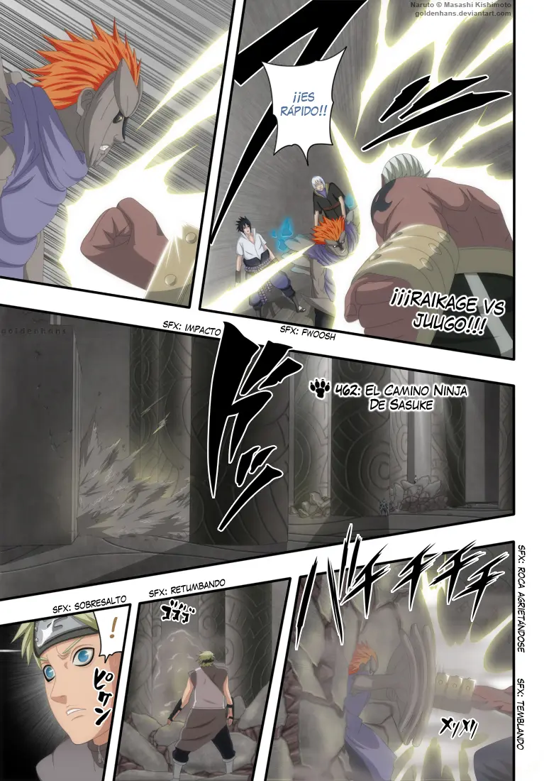 raikage vs jugo - Cuál es el capítulo donde Naruto pelea con el Raikage