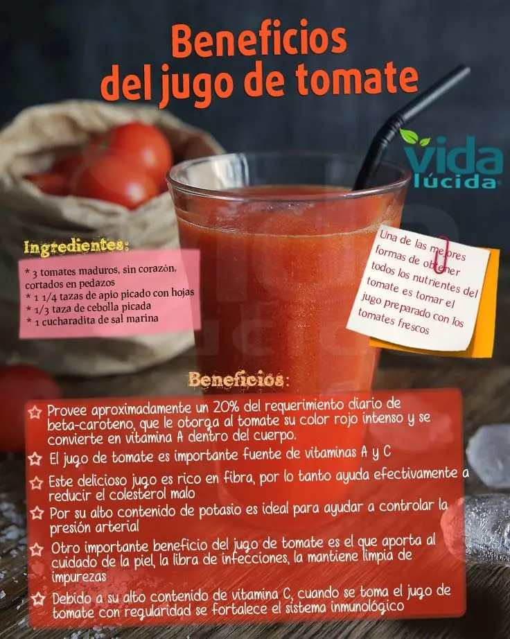 beneficios del jugo de tomate en ayunas - Qué beneficios tiene el jugo de tomate de riñón