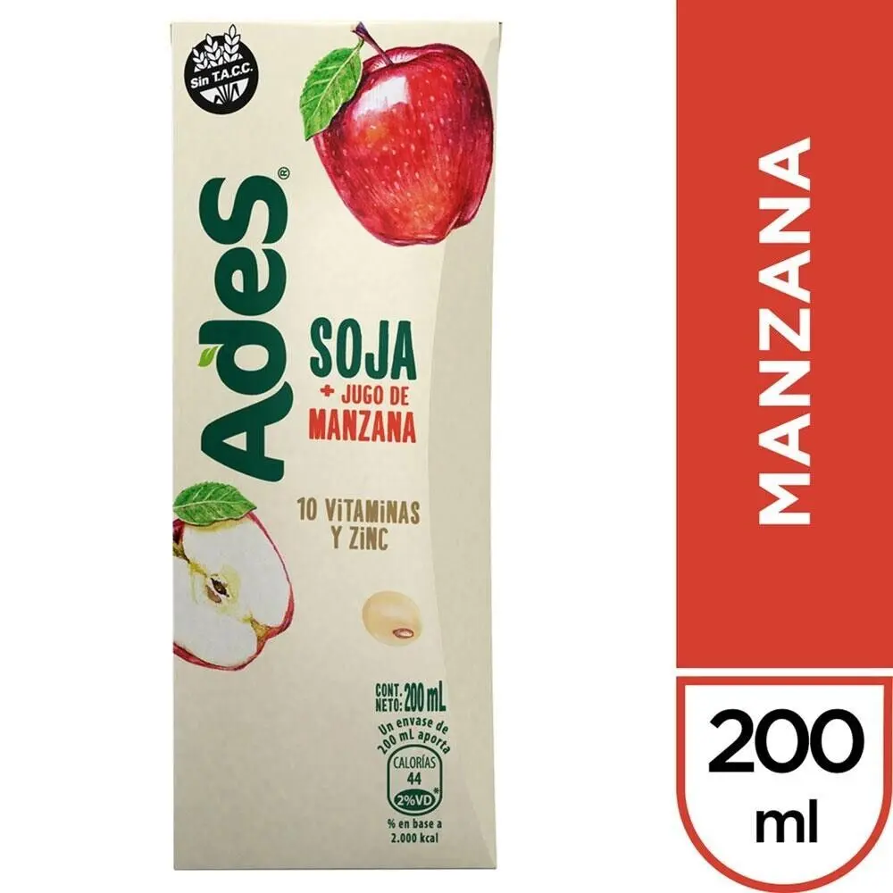 jugo ades de manzana - Qué contiene el jugo AdeS de manzana